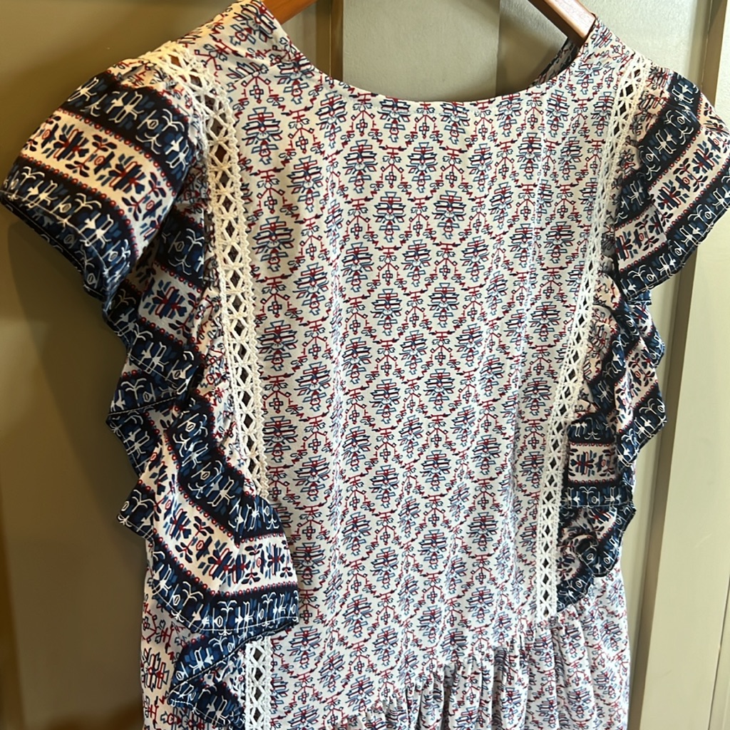 Sea New York 100% Silk Bohemian Mini Dress Sz 10 New — image 7 of 8